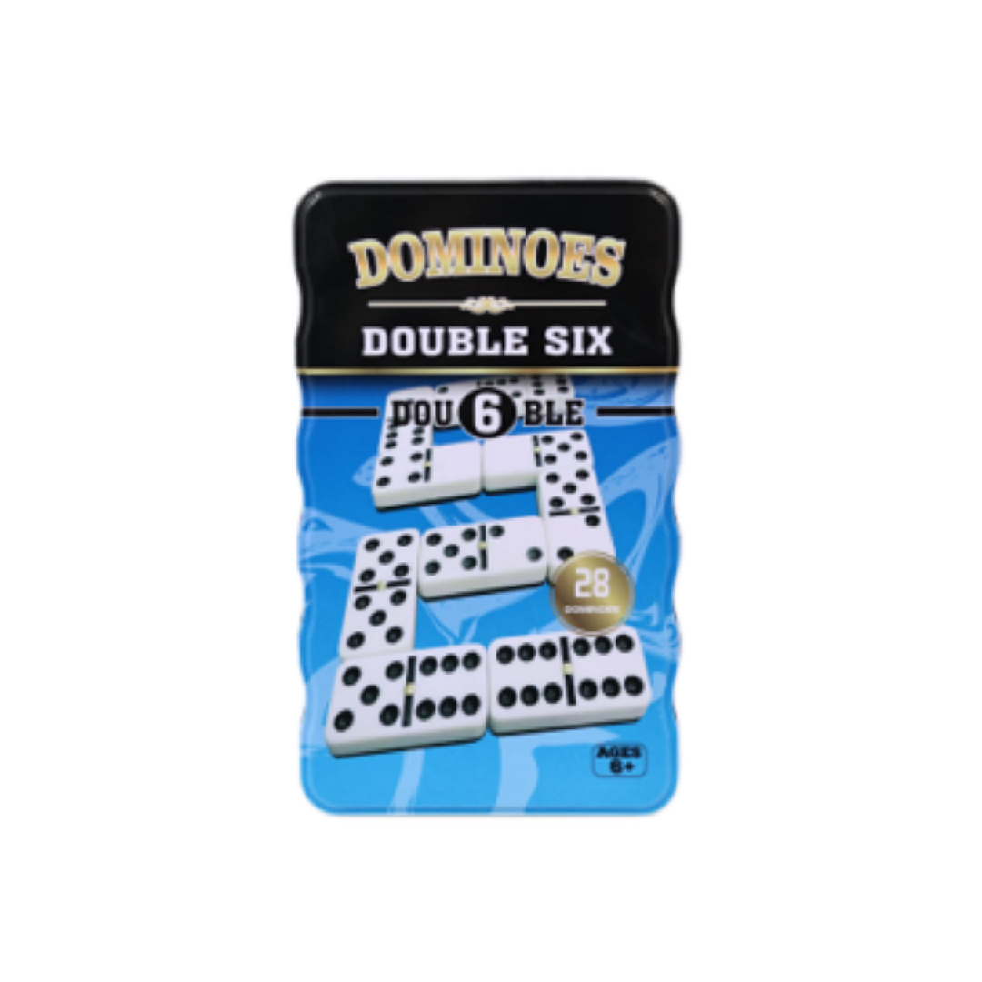 Mini Double 6 Double Color Domino With Metai Spin