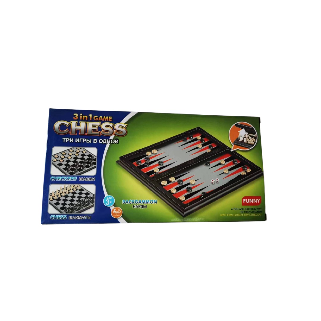 3  in 1 Chess_Checkers and Backgammon