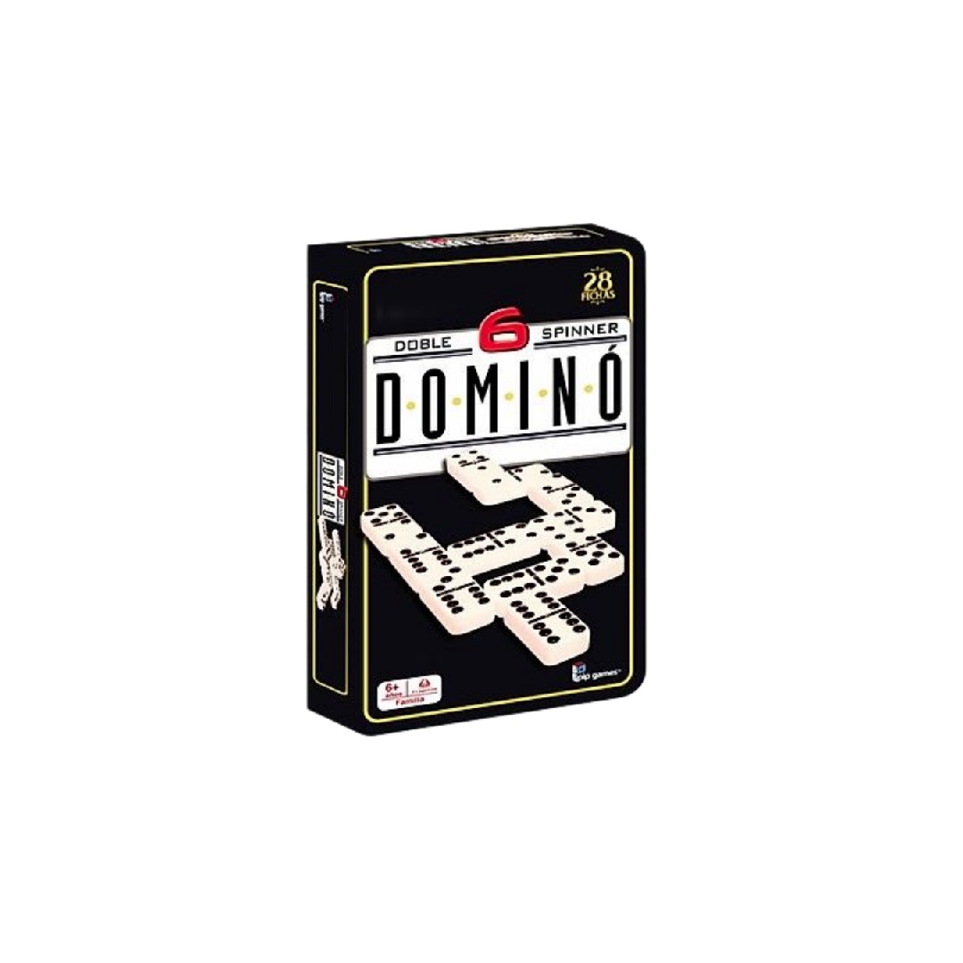 Double 6 Domino with Metal Spin(Domino size:4.9x2.45x0.93cm)